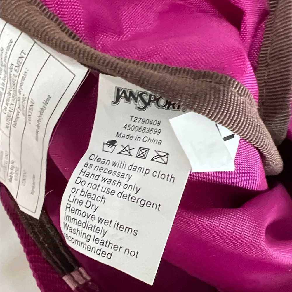 Jansport Geometric Pink and Brown Tote - Picture 8 of 8